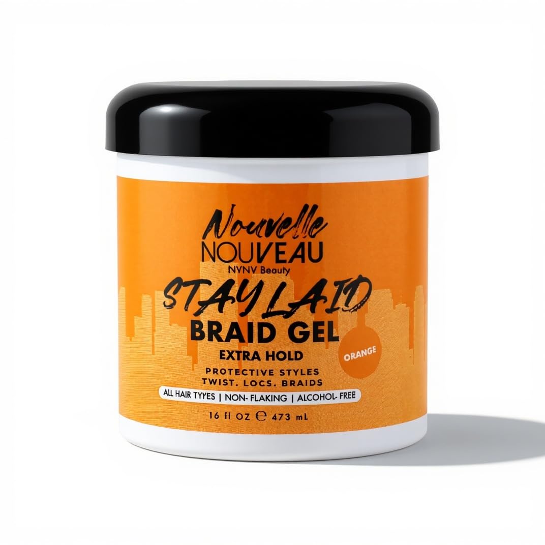 Nouvelle NOUVEAU Stay Laid Braid Gel, Extra Hold, Alcohol Free, Orange Scent, 16 oz Beauty & Personal Care Nouvelle NOUVEAU