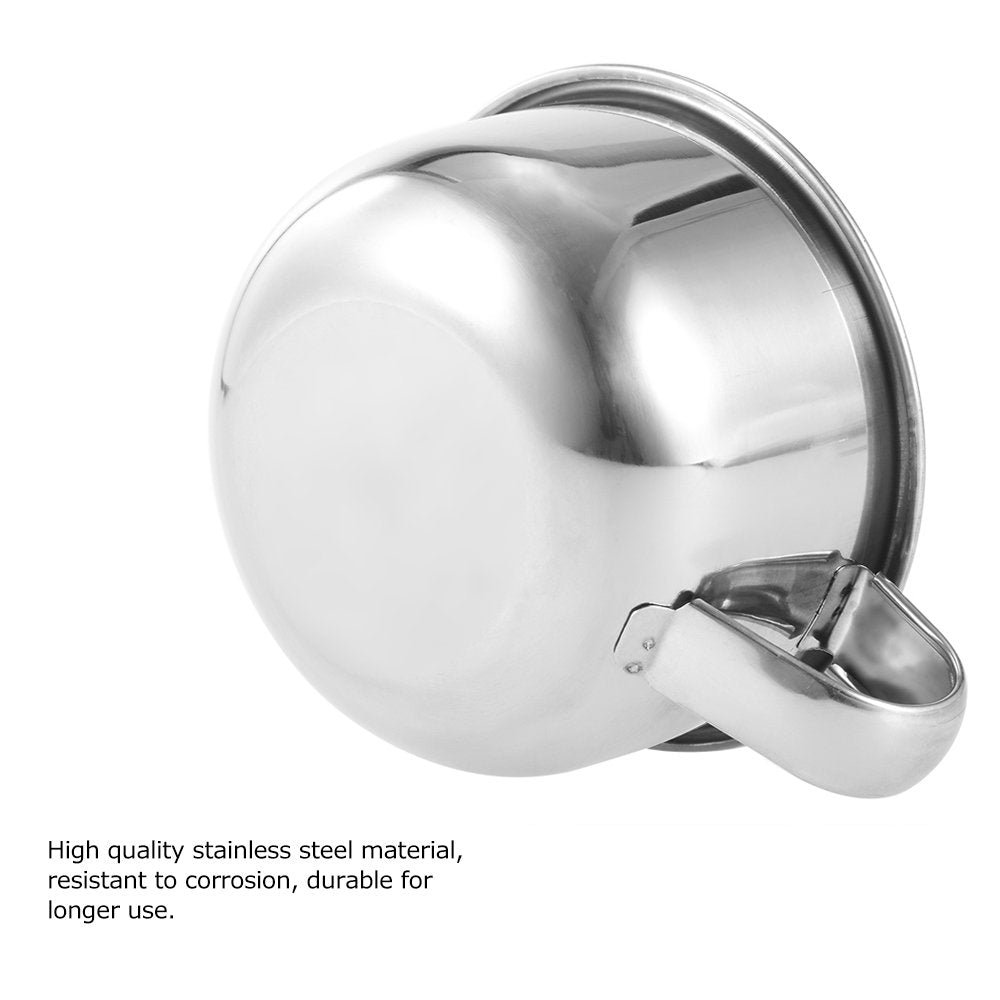 Semme Shaving Bowl, Stainless Steel Shave Cream Soap Bowl with Handle for Beard Cleaning, Smooth Surface, Lightweight and Durable Beauty and Personal Care Semme
