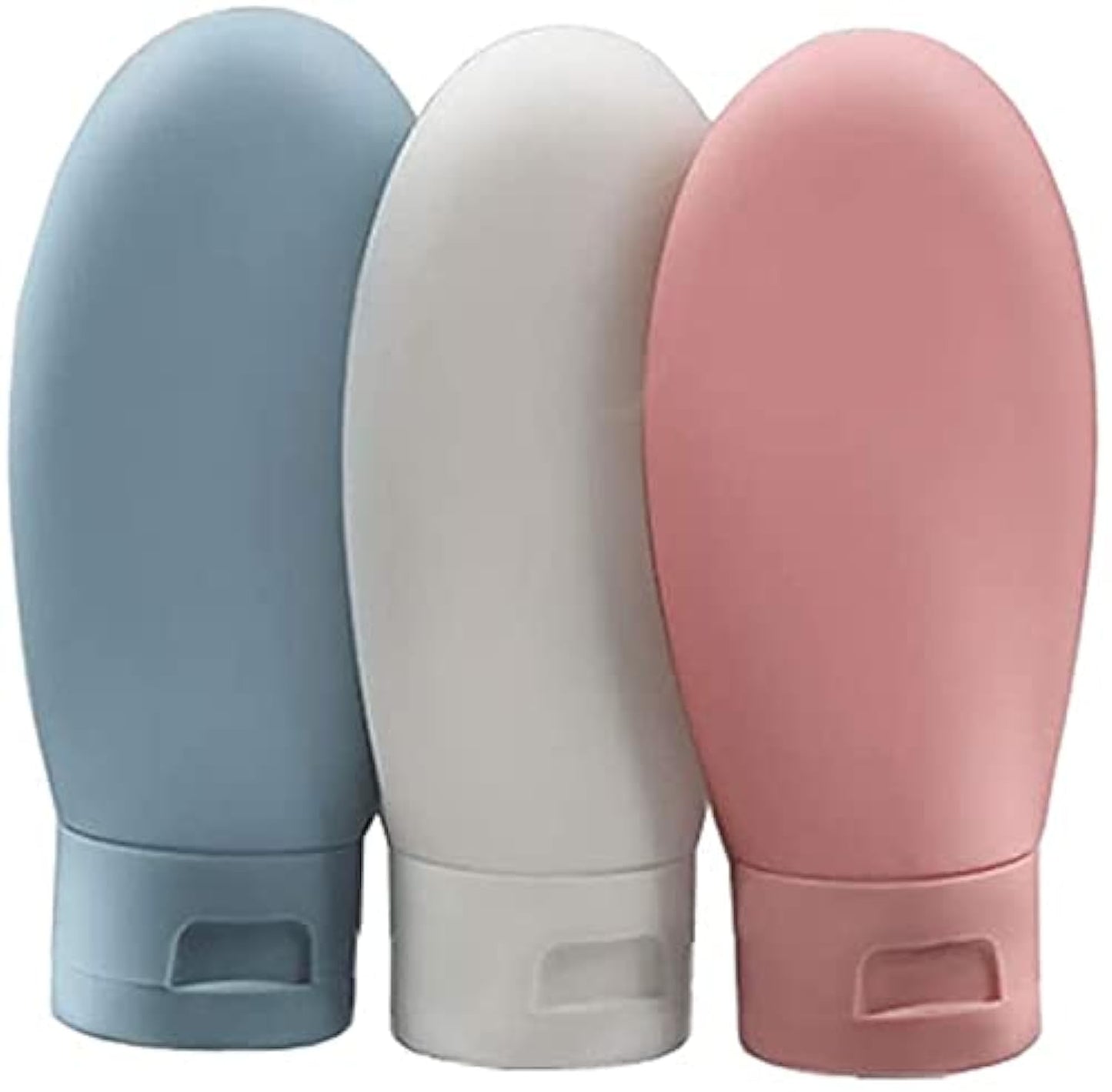 ZALUJMUS Travel Bottle, 3 Pcs Leak Proof Refillable Squeezable Containers Set(60 ml) with Label and Transparent Carry Bag for Liquid Shampoos, Soap Beauty & Personal Care ZALUJMUS