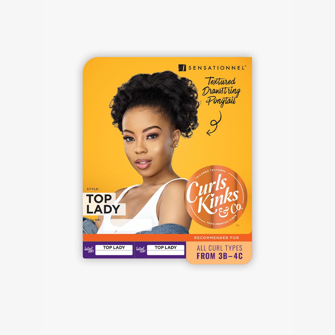 Sensationnel Curls Kinksandco Ponytails-Top Lady,1 JETBLACK