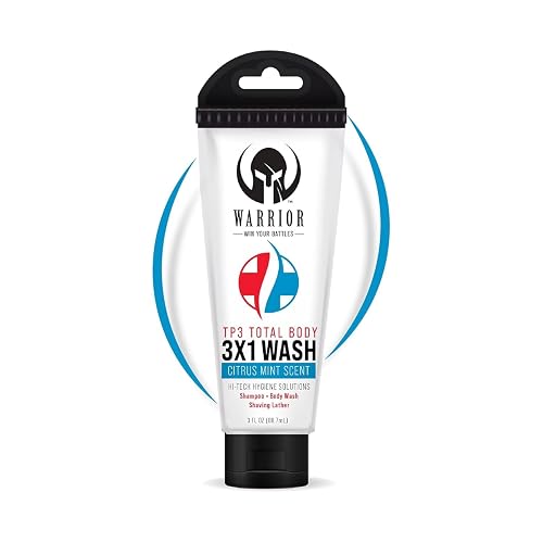 WARRIOR - WIN YOUR BATTLES- 3 in 1 Body Wash For Men & Women, Travel Size Body Wash, Shampoo, Shaving Lather with Citrus Mint Scent Liquid Soap Body Beauty & Personal Care WARRIOR -WIN YOUR BATTLES-
