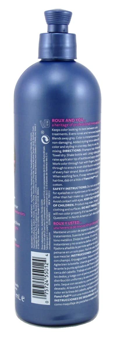 Roux Fanci-Full Rinse Instant Hair Color - 12 Black Radiance Hair Color Unisex 15.2 oz Beauty & Personal Care Roux
