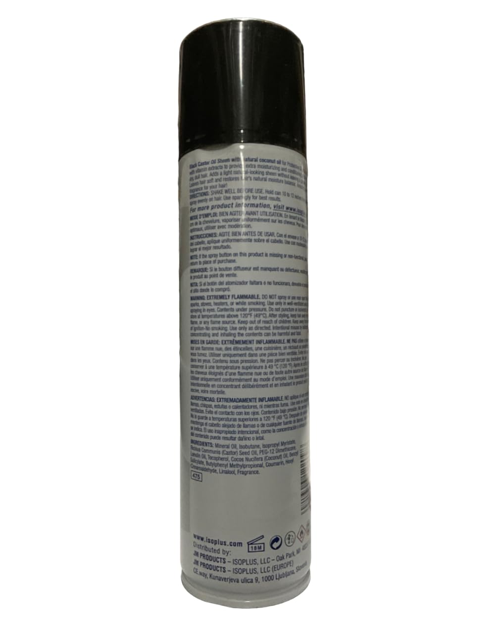 Isoplus Black Castor Oil Sheen Spray with Coconut Oil, 9 Oz. Beauty & Personal Care Isoplus