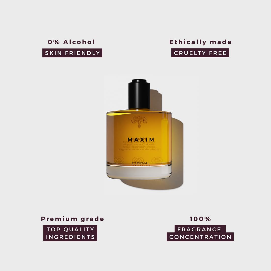 Eternal perfume oils Maxim Perfume for men Long Lasting Eau de Parfum Alcohol Free womens perfume Unisex Luxury perfumes for Him (Pack of 2) Beauty & Personal Care Eternal perfume oils