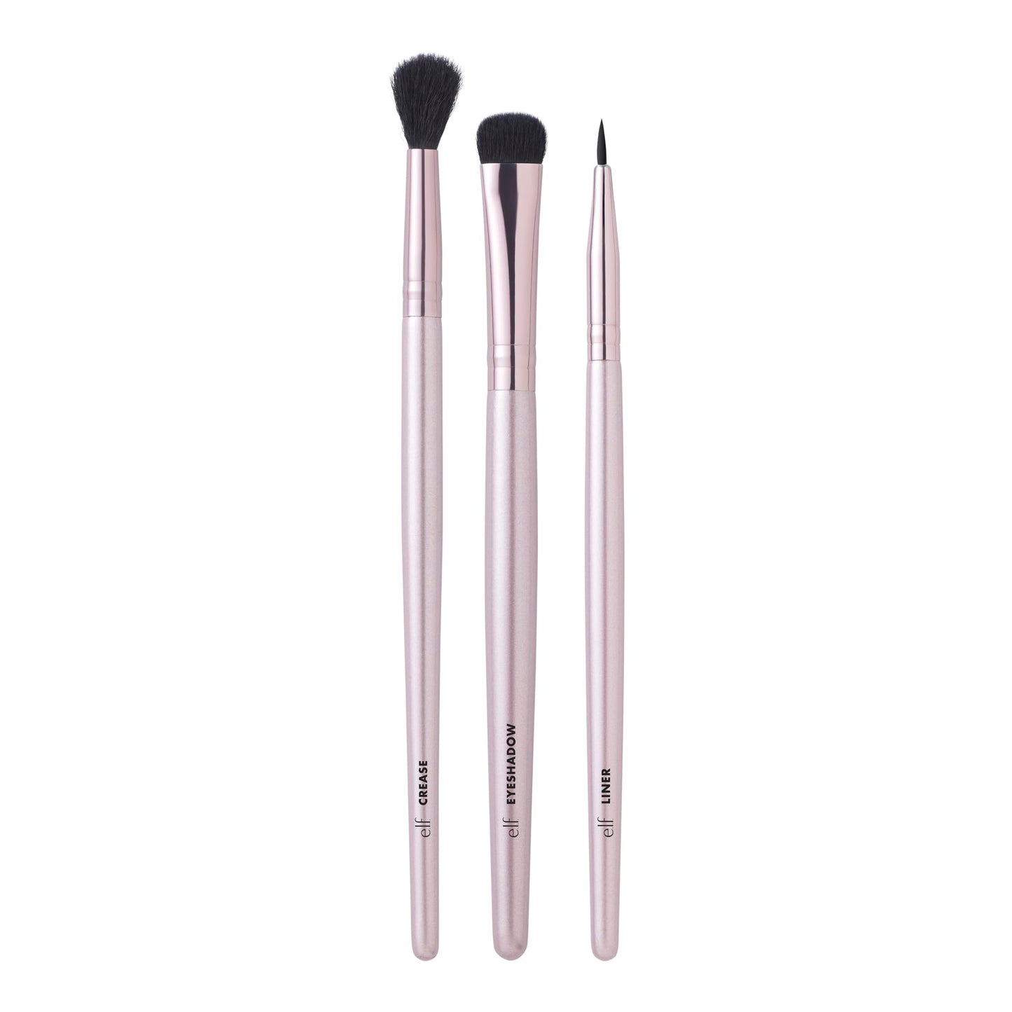 e.l.f. No Budge Brush Trio, 3-Piece Eyeshadow Brush Set For Applying & Blending Color, Use With The No Budge Cream Eyeshadows, Vegan & Cruelty-Free Beauty & Personal Care e.l.f.