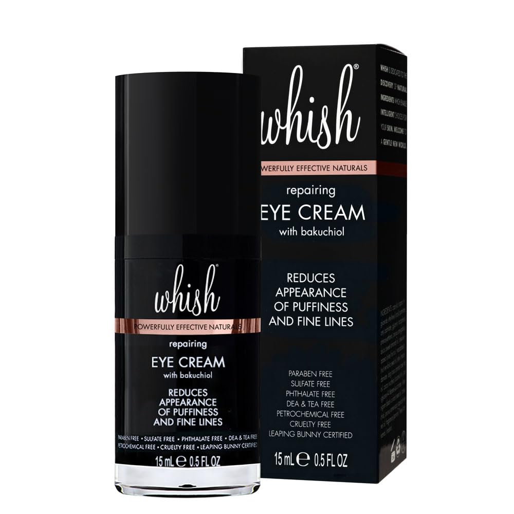 Whish Repairing Eye Cream - Reduces Puffiness & Appearance of Fine Lines, Reduces the Appearance of Bags & Dark Circles, Has Gentle All Natural Beauty & Personal Care Whish