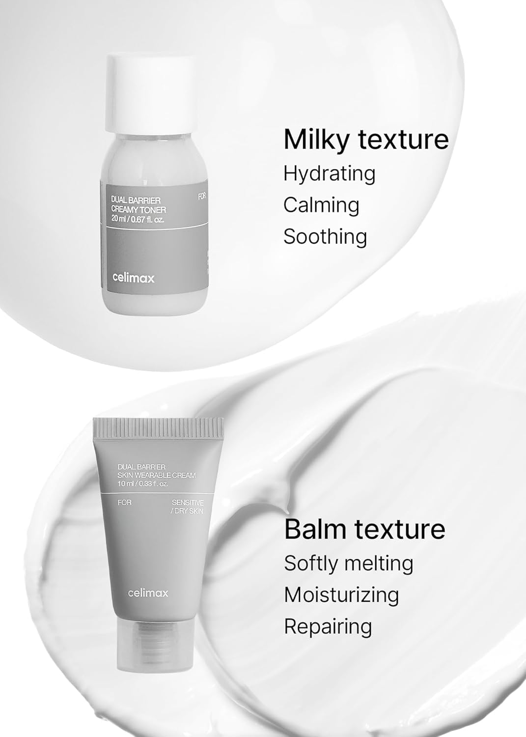 celimax Dual Barrier Trial Kit Travel Size, Gift Set | with Ceramides, Peptide, Oil & Alcohol Free, Facial Astringent, Long Lasting, Travel Size Beauty and Personal Care celimax