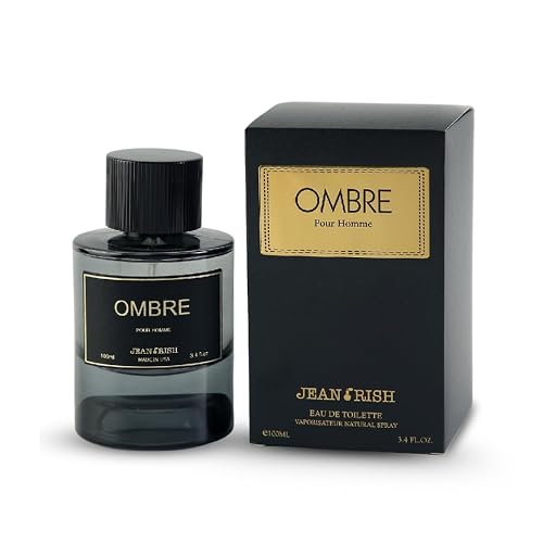 Jean Rish Ombre Perfume for Men Eau De Parfum, Long-Lasting Luxury Fragrance, Made In USA - Lemon, Mint, Green Apple, Vanilla, Cedar Scent - 100ml Beauty & Personal Care Jean Rish