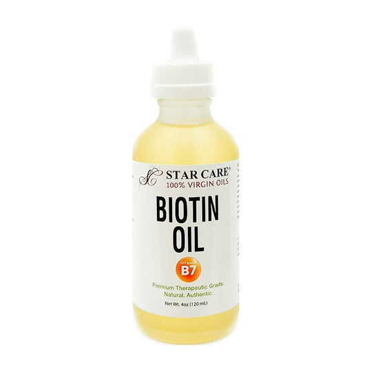 STAR CARE 100% Virgin Biotin Vitamin B7 Oil for Hair Growth and Skin Care (4oz/120ml) Pure Natural Fast-Absorbing Suitable for All Hair Types Beauty & Personal Care STAR CARE