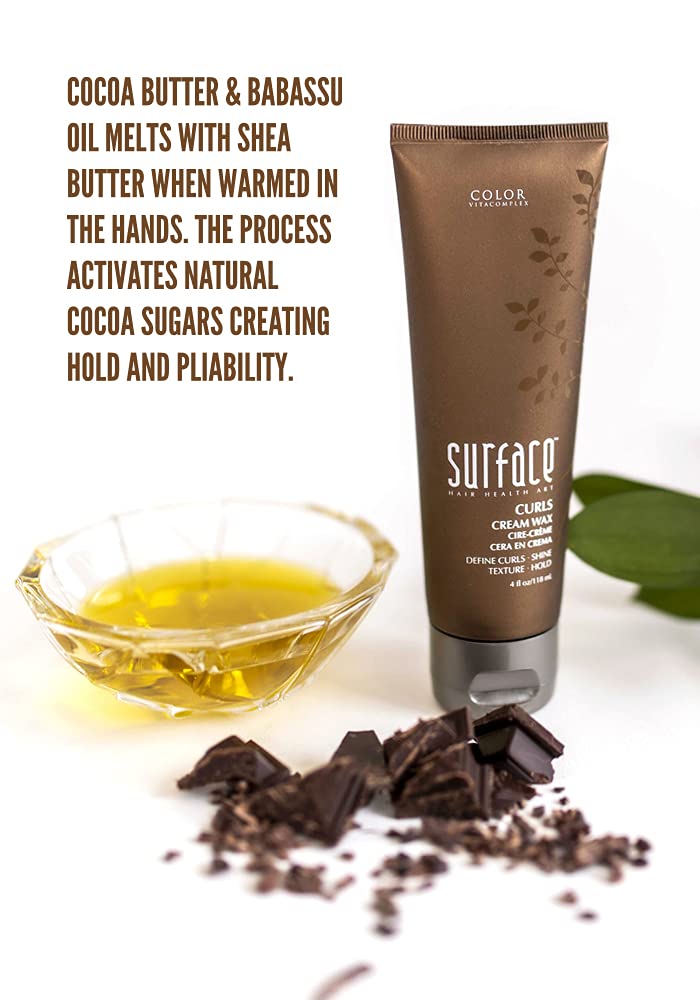 Surface Hair - Curls Cream Wax, Define And Add Shine And Texture To Curly Hair, With Cocoa And Shea Butter, 4 Fl. Oz. Beauty & Personal Care SURFACE
