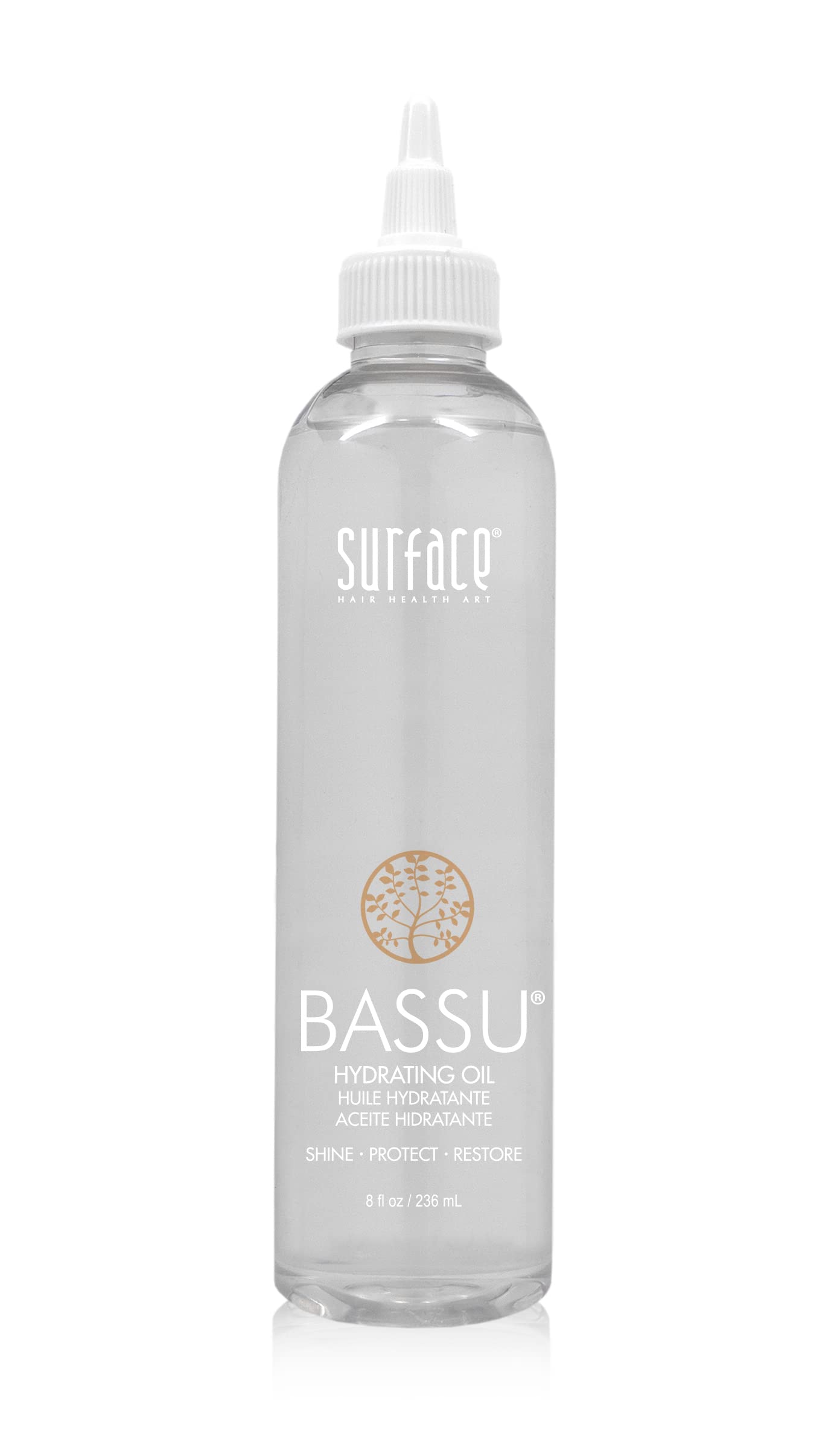 SURFACE Hair - Bassu Moisture Hydrating Oil- Restore, Moisturize, Detangle & Soften - 8 fl oz Beauty & Personal Care SURFACE