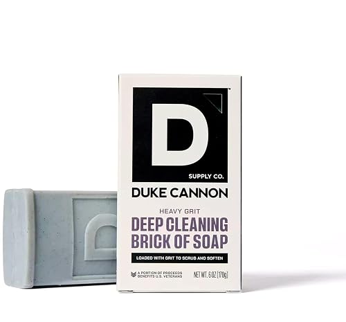 Duke Cannon Supply Co. Heavy Grit Deep Cleaning Brick Of Soap For Men - Aloe Vera + Shea Butter - Mandarin and Mint (6oz) Beauty & Personal Care Duke Cannon Supply Co.