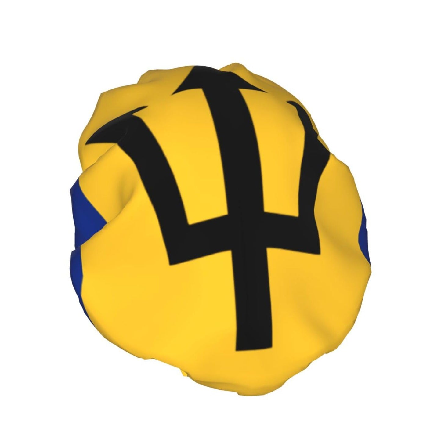 Barbados Flag Prints Shower Cap Double Layer Lined Waterproof Bathing Shower Hat Beauty and Personal Care Hayyett