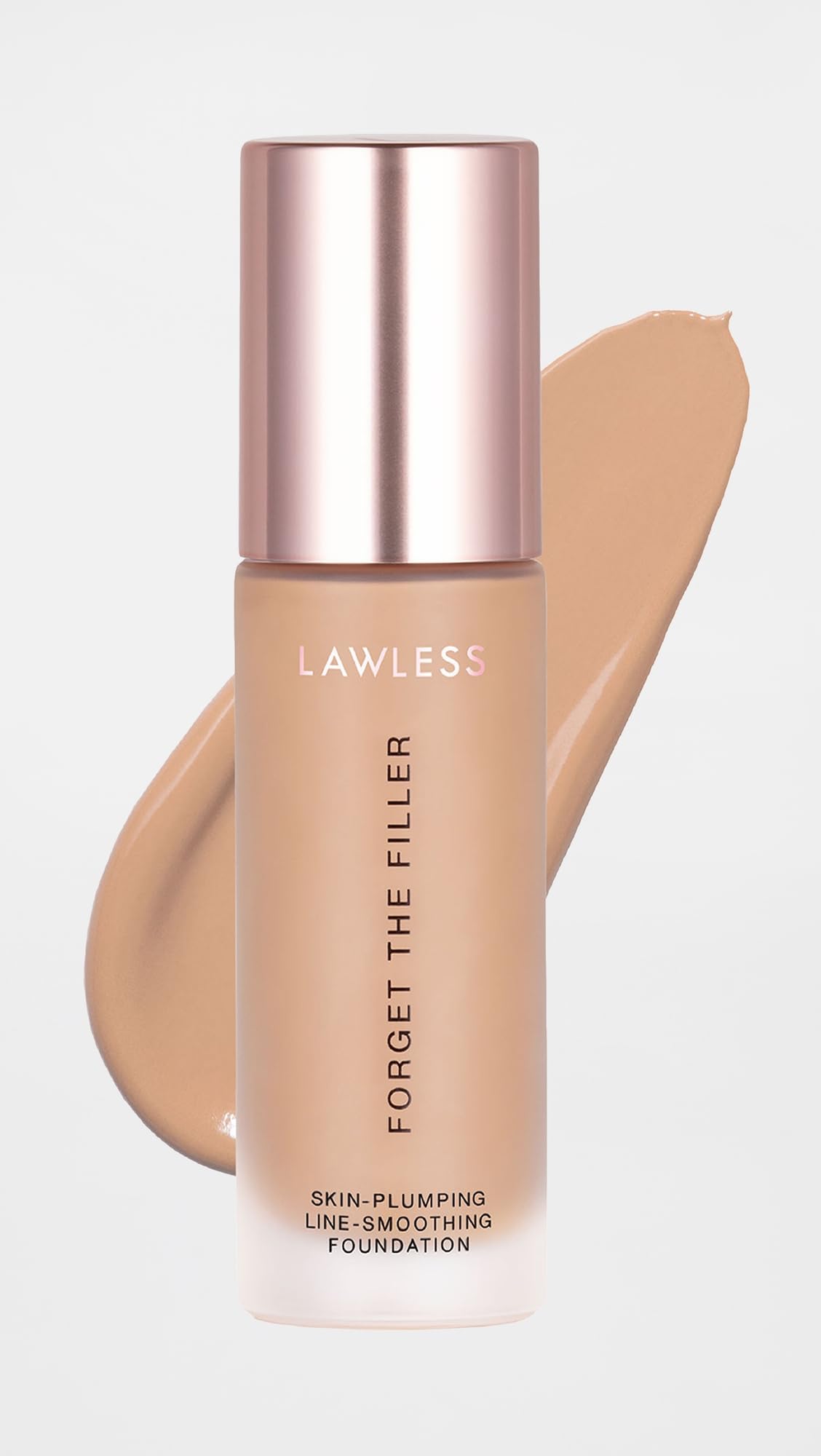 LAWLESS Women's Forget the Filler Skin-Plumping Line-Smoothing Foundation, 14T, tan with cool-neutral undertones, 1.0 Ounce