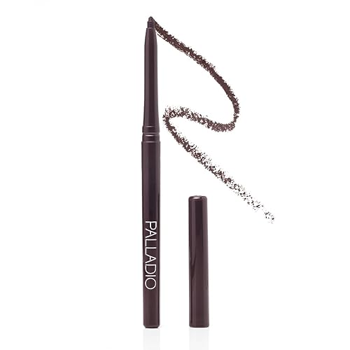 Palladio Retractable Waterproof Eyeliner, Eggplant, Creamy, Slip Twist Up Pencil Eye Liner, Smudge Proof Long Lasting Application, No Sharpener Beauty & Personal Care Palladio