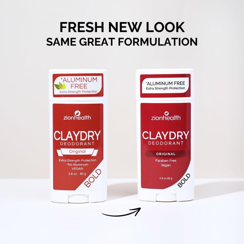 Zion Health Bold, ClayDry Deodorant, Original, 2.8 oz (80 g) Beauty and Personal Care Zion Health