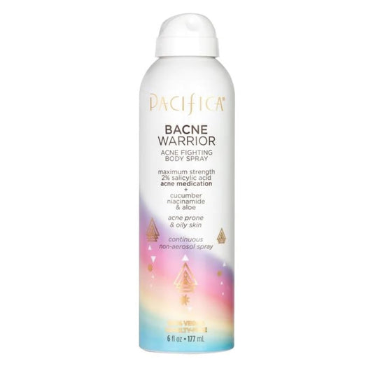 Pacifica Bacne Warrior - Bacne Salicylic Acid Spray, Back Acne Treatment Spray with 2% Salicylic Acid, Niacinamide, and Aloe, Body Acne Warrior Beauty & Personal Care Pacifica
