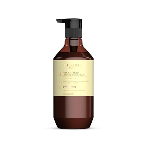 Theorie Monoi and Buriti Glossing Conditioner - Hydrate & Shine - Suited for Coarse and Dry Hair - Protects Color & Keratin Treated Hair, Pump Bottle Beauty & Personal Care Theorie