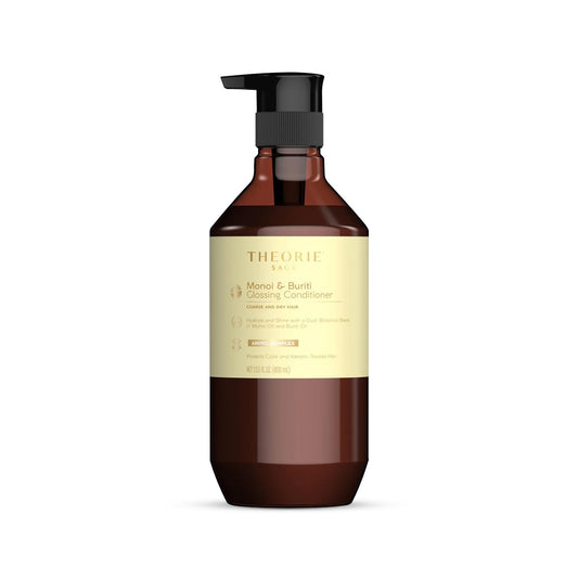 Theorie Monoi and Buriti Glossing Conditioner - Hydrate & Shine - Suited for Coarse and Dry Hair - Protects Color & Keratin Treated Hair, Pump Bottle Beauty & Personal Care Theorie