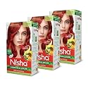 Nisha Creme Hair Color Flame Red Hair Dye Permanent Red Hair Colour 5.07 fl oz, Pack of 3 Beauty & Personal Care Nisha