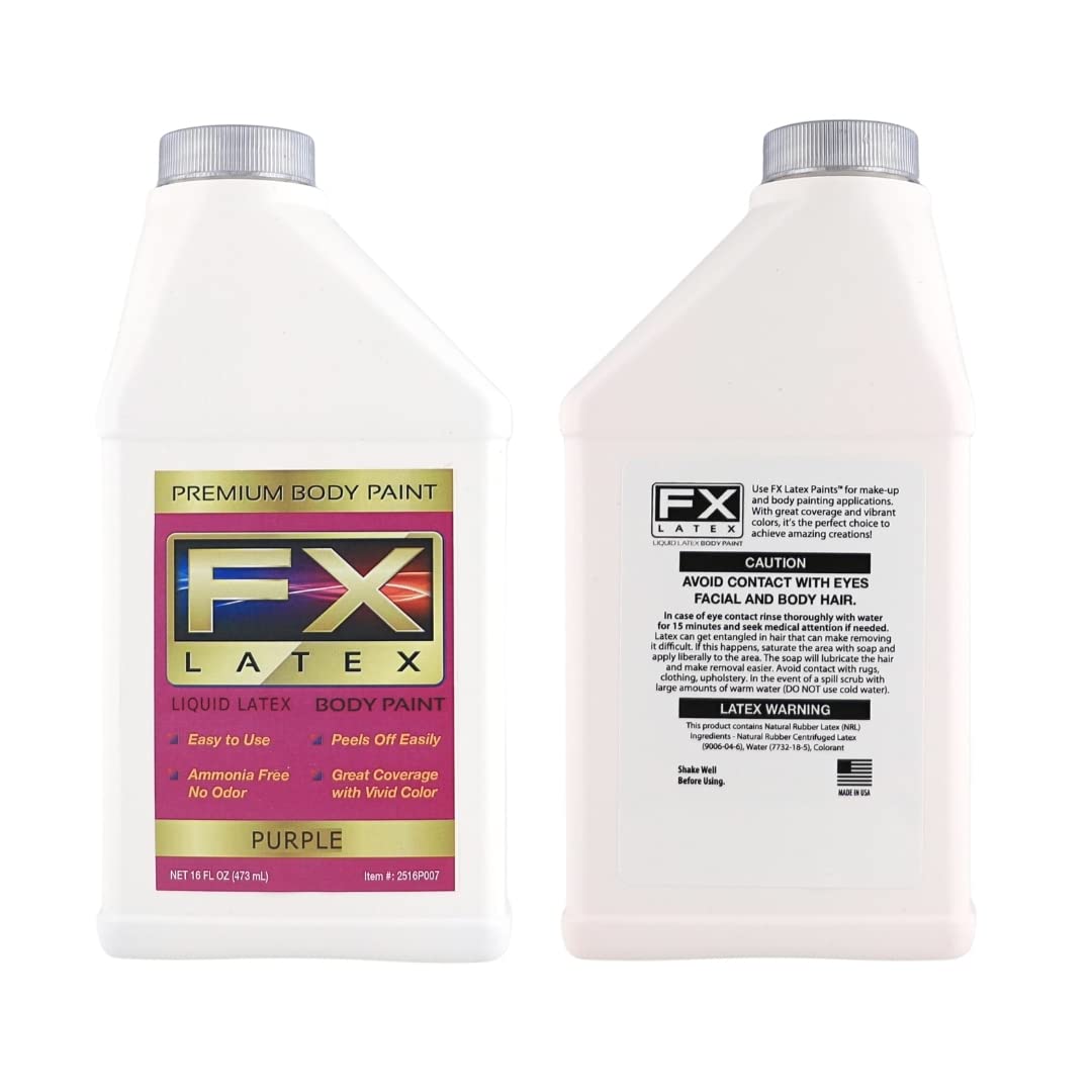 Liquid Latex Fashions - Ammonia Free Natural Face paint for Kids and Adults, Ideal for Artwork, Parties, School Plays, Cosplays and Concerts, Purple Beauty & Personal Care Liquid Latex Fashions
