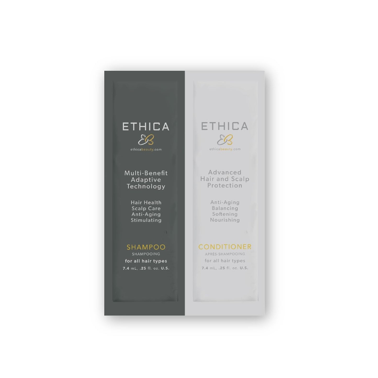 Shampoo and Conditioner. Clarifying & Deep Conditioning. Promotes Strong, Healthy Hair, Scalp, and Hair Growth (Travel Size) Beauty & Personal Care Ethica Beauty