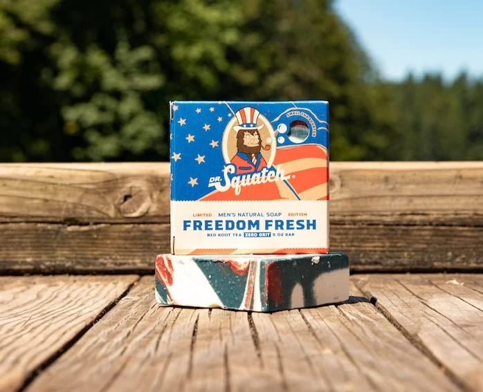 Dr. Squatch All Natural Bar Soap for Men with Zero Grit, Freedom Fresh Beauty & Personal Care Dr. Squatch
