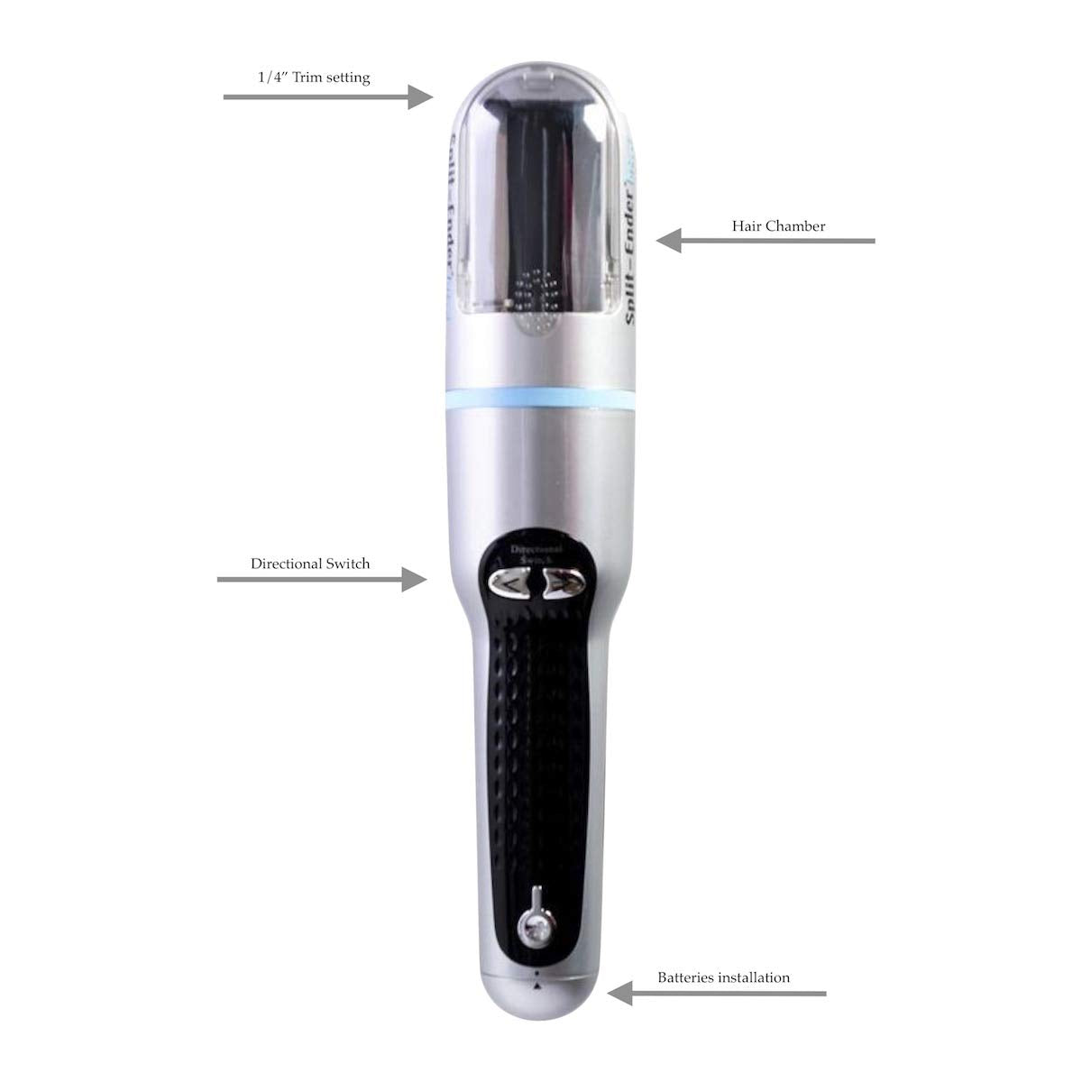 Split-Ender Mini Cordless Split End Hair Trimmer for Dry, Damaged, Brittle, or Frizzy Hair - Battery Operated Clipper for Straight and Curly Hair Beauty and Personal Care Split-Ender