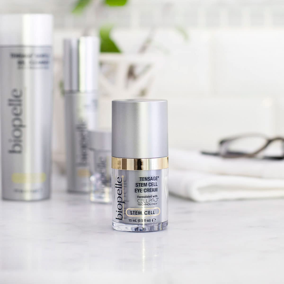 Biopelle Tensage Stem Cell Eye Cream, Under-Eye Cream for Dark Circles, Puffiness, and Bags with CellPro Technology, Caffeine, Retinol, and Peptides Beauty & Personal Care biopelle