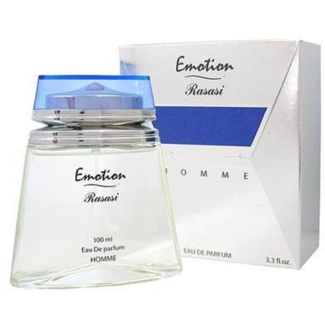 RASASI Emotion for Men EDP - Eau De Parfum 100 ML (3.4 oz) | Middle Eastern | Encaptures Fresh Notes or Bergamot & Orange Blossom in Opening, Floral Beauty & Personal Care RASASI