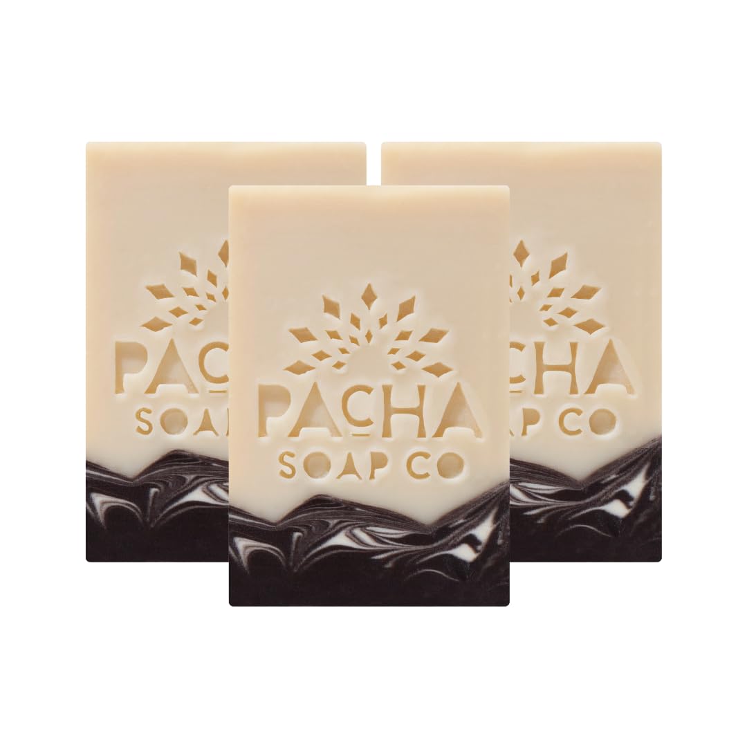 Pacha Soap Co. Bar Soap - Santal & Amber Scent, Handcrafted, Hydrating & Moisturizing Bar Soap with Soothing Essential Oils, Premium Face, Hand & Body Beauty & Personal Care Pacha Soap Co