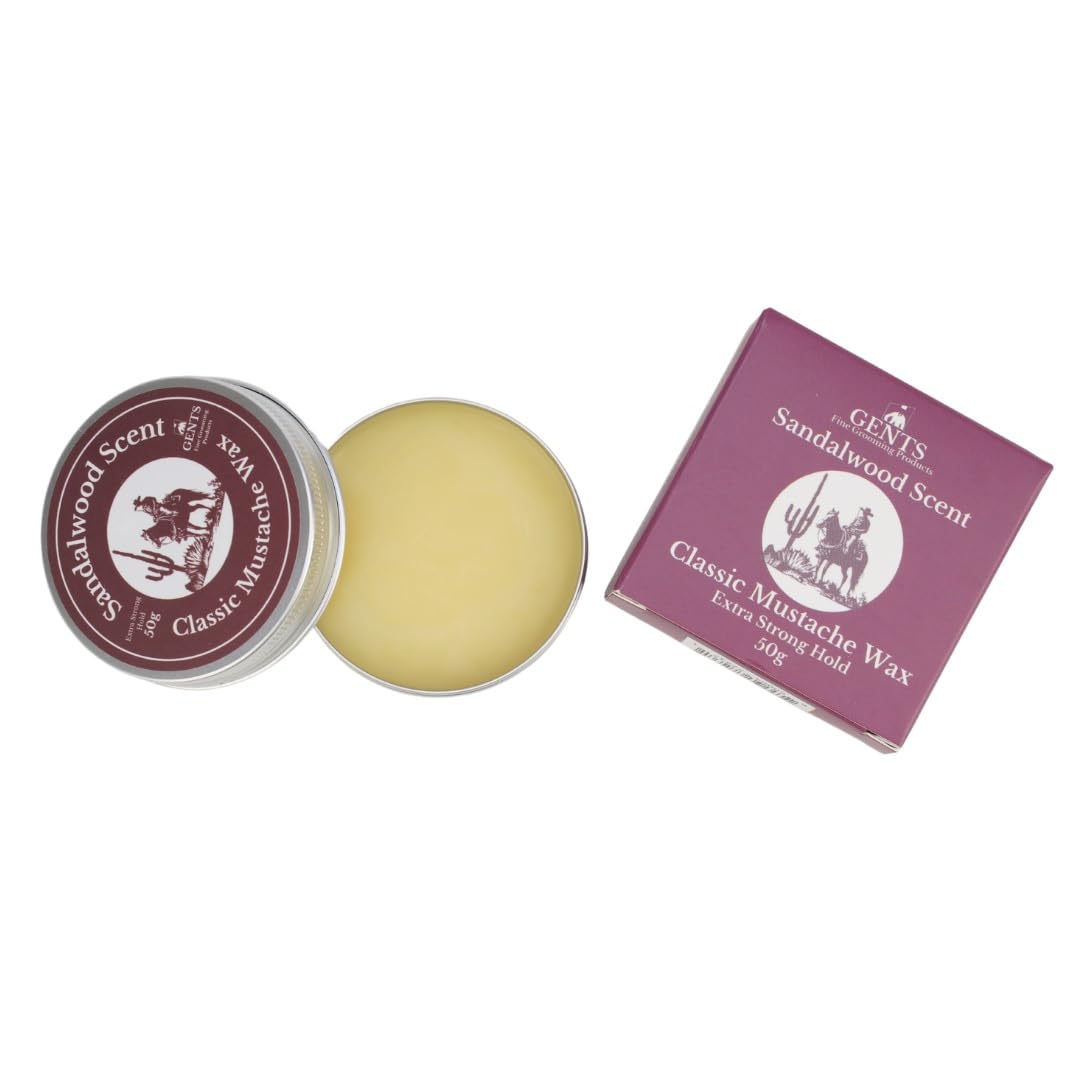 G.B.S Gents Strong Hold Sandalwood Mustache Wax, Easy Application, Restyleable, long lasting hold Beauty and Personal Care G.B.S