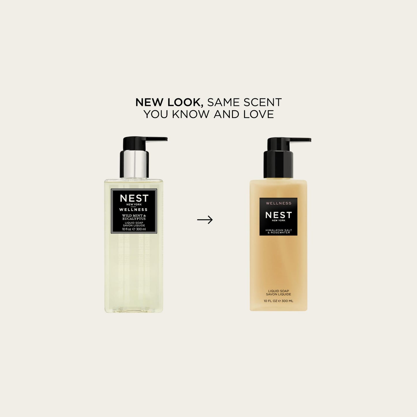 NEST New York Liquid Soap, Himalayan Salt & Rosewater - 10 fl oz - Cleanses & Nourishes Skin - Approx. 300 Pumps Per Bottle - Gluten Free & Cruelty Beauty & Personal Care NEST New York