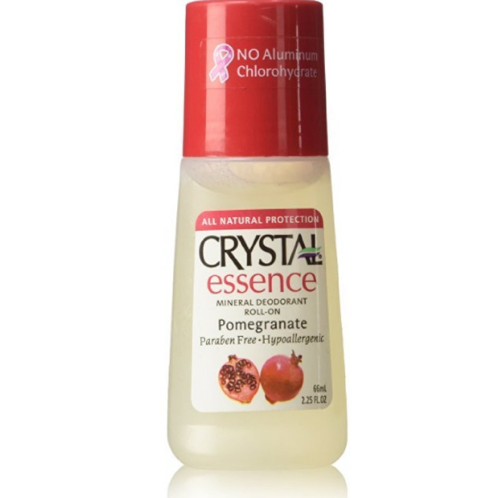 Crystal Deodorant Essence Roll-On 2.25 Ounce Pomegranate (66ml) (6 Pack) Beauty and Personal Care Crystal Essence