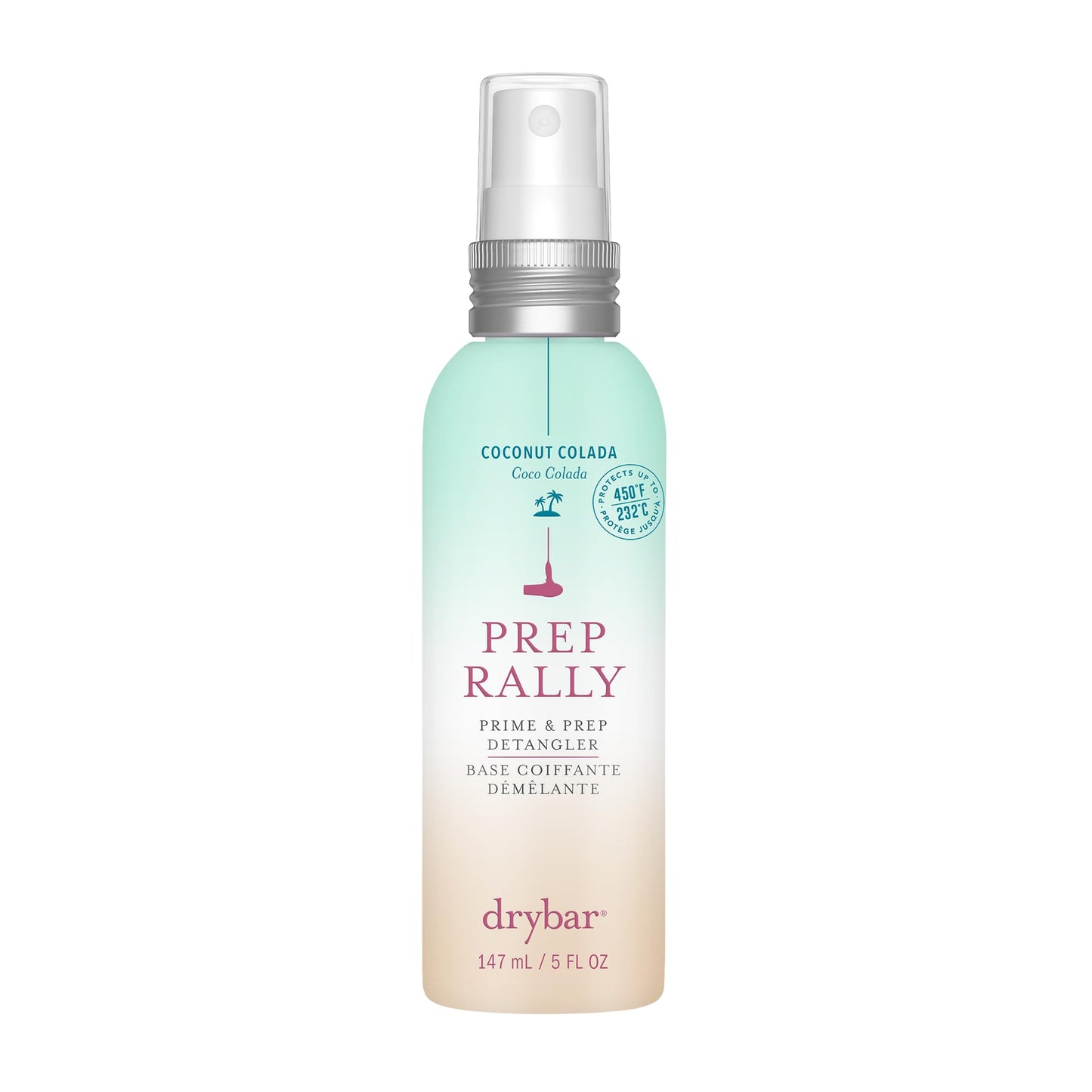 Drybar Prep Rally Prime & Prep Detangler Coconut Colada Scent - Full Size | Nourishes Hair, Detangles with Ease, Leaves Hair Soft & Manageable Beauty & Personal Care Drybar