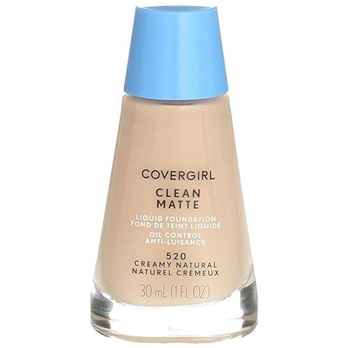 CoverGirl Clean Oil Control Liquid Makeup, Creamy Natural 520 1 fl oz (30 ml) Beauty & Personal Care COVERGIRL