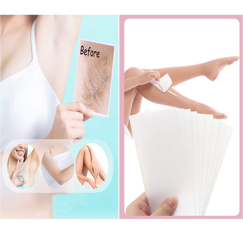 BlingKingdom 100pcs Paper Wax Waxing Strips for Arms Legs Lip Eyebrow Oxter of Women and Men Beauty and Personal Care BlingKingdom