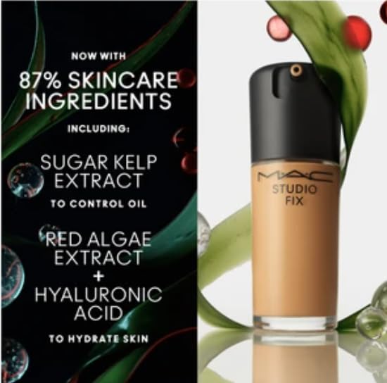 MAC Studio Fix Fluid Broad Spectrum SPF 15 24Hr Matte Foundation + Oil Control, NC50, 1 oz