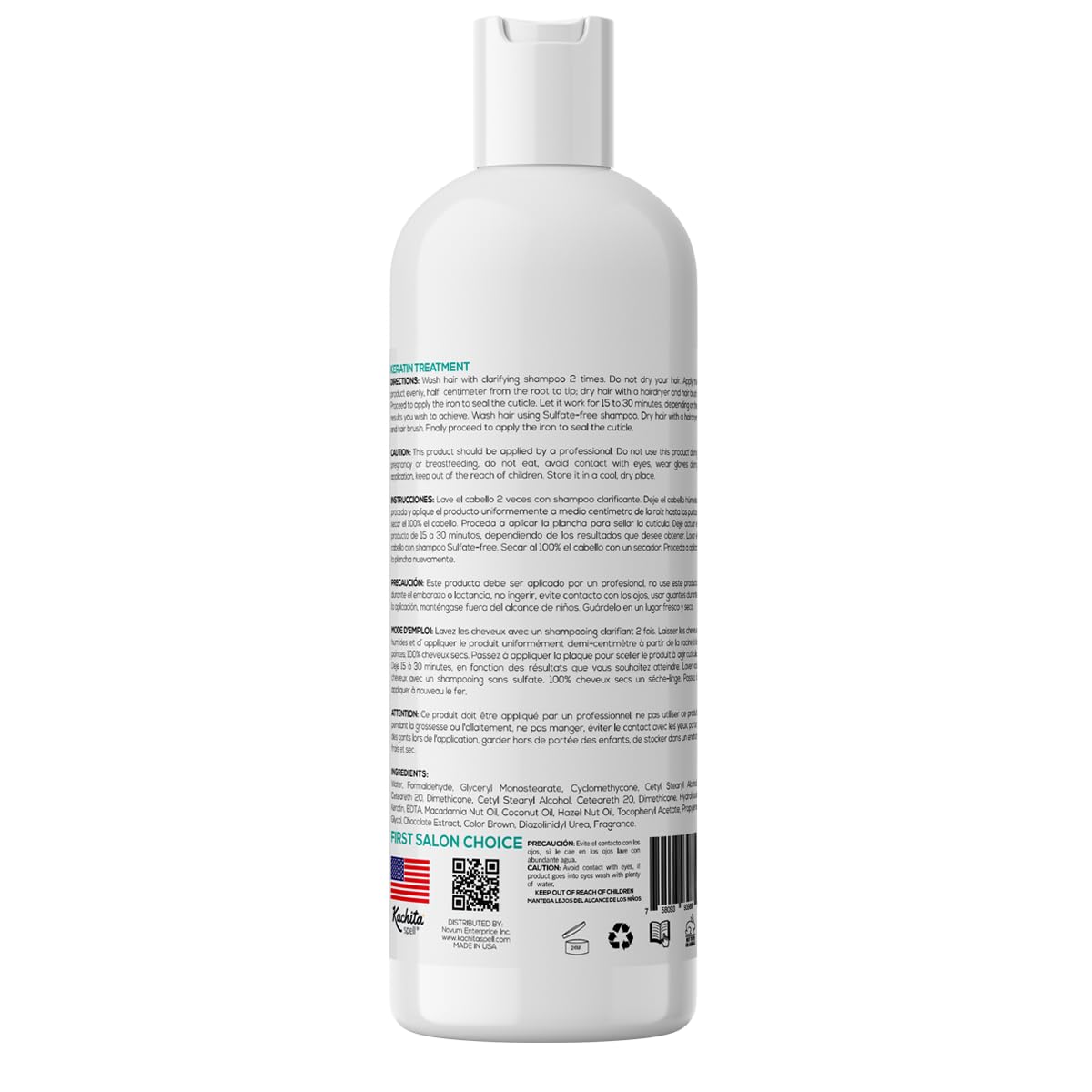 Kit Brazilian Keratin 3D IMPROVED FORMULA Treatment Hair Straighteners Hight Bright Kachita Spell + Maintenance Shampoo Conditioner Beauty & Personal Care Kachita Spell