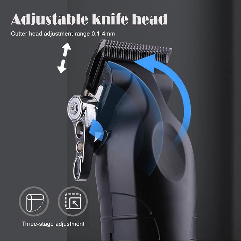 QDKVTNDJZ Hair Clippers for Men, Barber Cut Machine Cordless Trimmer Professional Rechargeable Electric with Charging Base Beauty and Personal Care QDKVTNDJZ