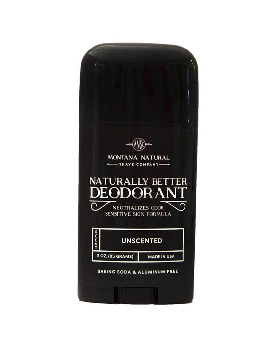 MNSC Unscented Naturally Better Deodorant - Magnesium and Activated Charcoal - Sensitive Skin Formula, Aluminum-Free, Baking Soda-Free, All-Natural Beauty and Personal Care Montana Natural Shave Company