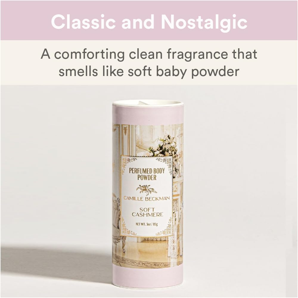 Soft Cashmere Scented Talc-Free Body Powder, Perfumed Dusting Powder, Camille Beckman, 3 Ounce Beauty & Personal Care Camille Beckman