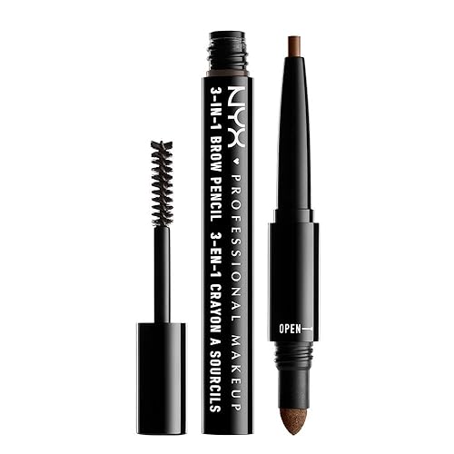 NYX PROFESSIONAL MAKEUP 3-In-1 Brow Pencil, Eyebrow Pencil - Soft Brown Beauty & Personal Care NYX PROFESSIONAL MAKEUP