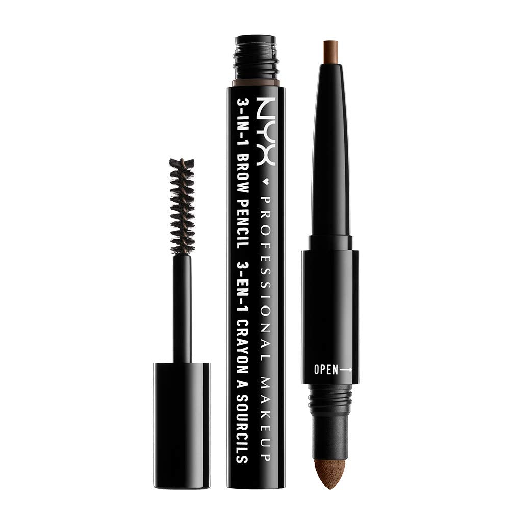 NYX PROFESSIONAL MAKEUP 3-In-1 Brow Pencil, Eyebrow Pencil - Soft Brown Beauty & Personal Care NYX PROFESSIONAL MAKEUP