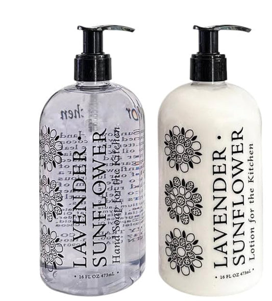 Greenwich Bay Trading Company Soap and Lotion Duo, Lavender Sunflower, Enriched with Shea Butter and Essential Oils, 16 oz Each Beauty and Personal Care Greenwich Bay Trading Company