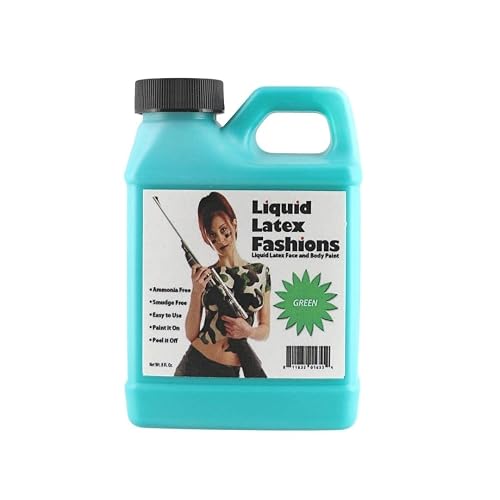 Liquid Latex Fashions - Ammonia Free Halloween Green Body and Face Paint for Adults and Kids, Ideal for Artwork, School Plays, Cosplays and Concerts Beauty & Personal Care Liquid Latex Fashions