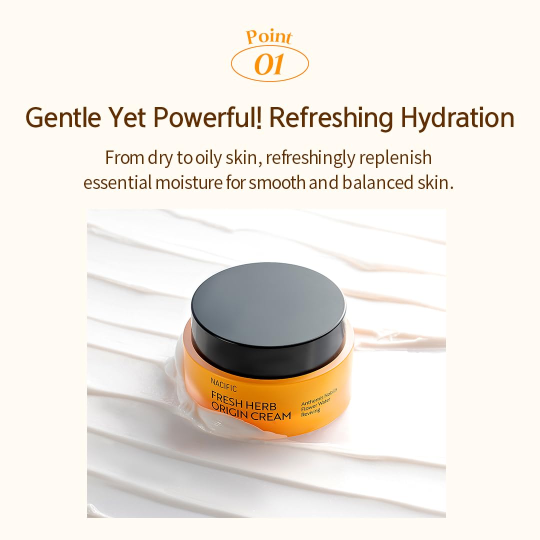 NACIFIC Fresh Herb Origin Facial Moisturizer Vitamin B, Vitamin Radiance Skin's moisture barrier Cream Hydrating day and night Korean skincare Beauty & Personal Care NACIFIC