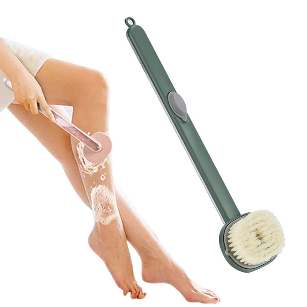 Shower Brush, Long Handle Shower Scrub Brush, Long Handle Bathroom Massage Cleaning Brush, Soap Dispenser Back Brush for Shower Brush Beauty and Personal Care Cricia