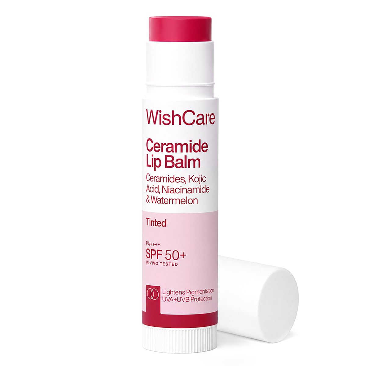 WishCare Tinted Lip Balm with SPF 50 PA+++ - Enriched with Niacinamide, For Women, 5g Beauty and Personal Care WishCare