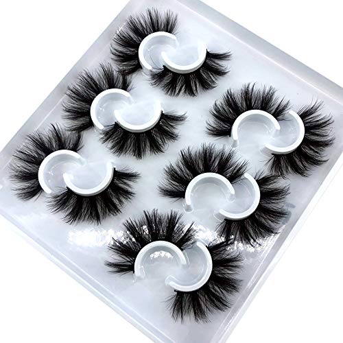 HBZGTLAD 6 Pairs Fluffy False Eyelashes Natural Faux Mink Strip 3D Lashes Pack (MDF-12) Beauty & Personal Care HBZGTLAD